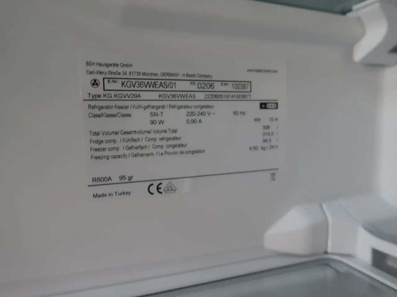 Billede 3 - Køle/fryseskab BOSCH KG KGVV29A