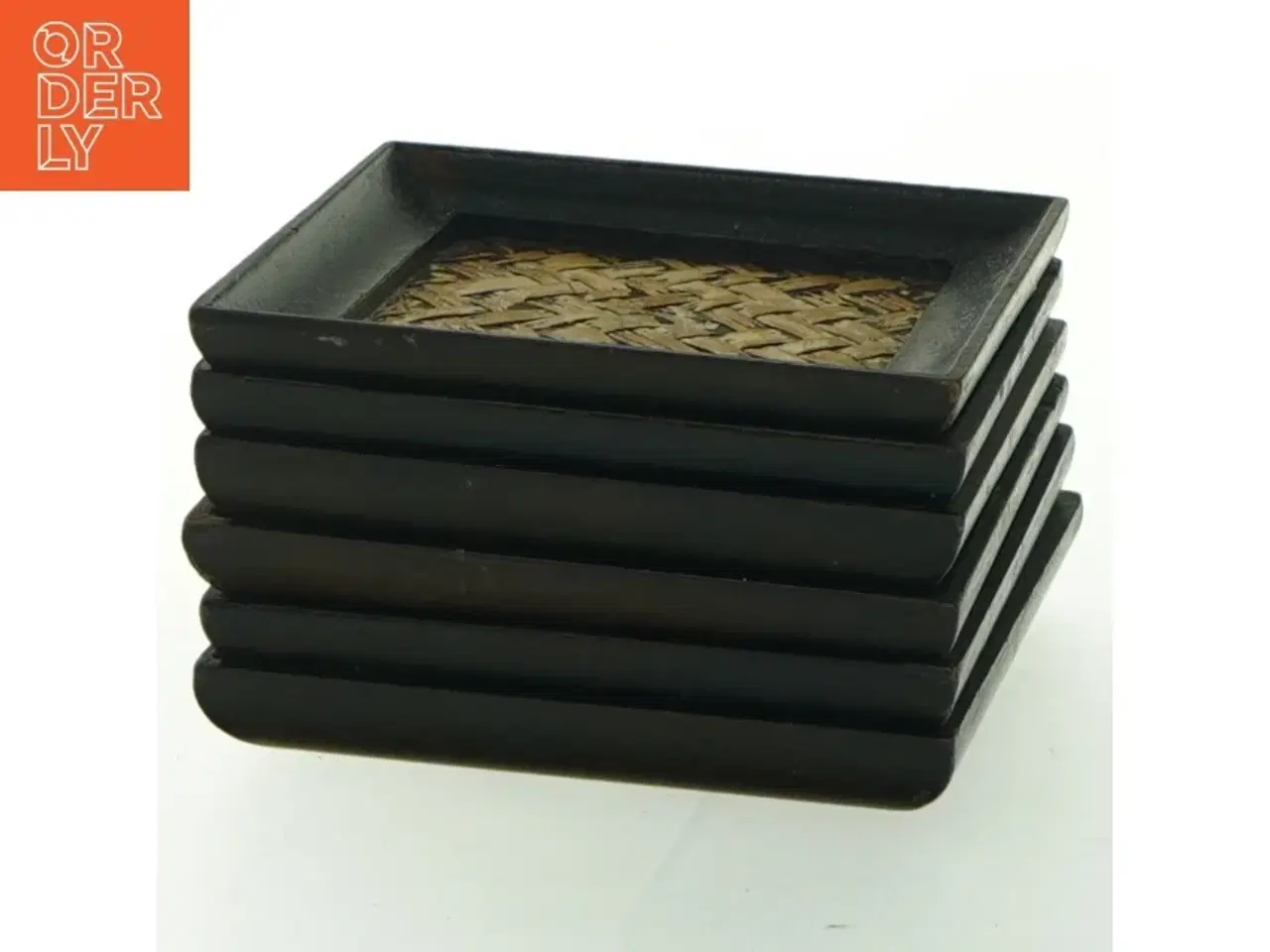 Billede 2 - Sæt med seks fletdekorerede bordskånere (str. 10x10 cm)