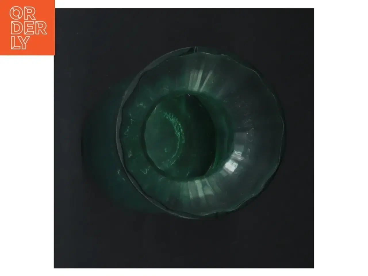 Billede 3 - Grøn glasvase (str. H 18 cm, ø 8 cm)