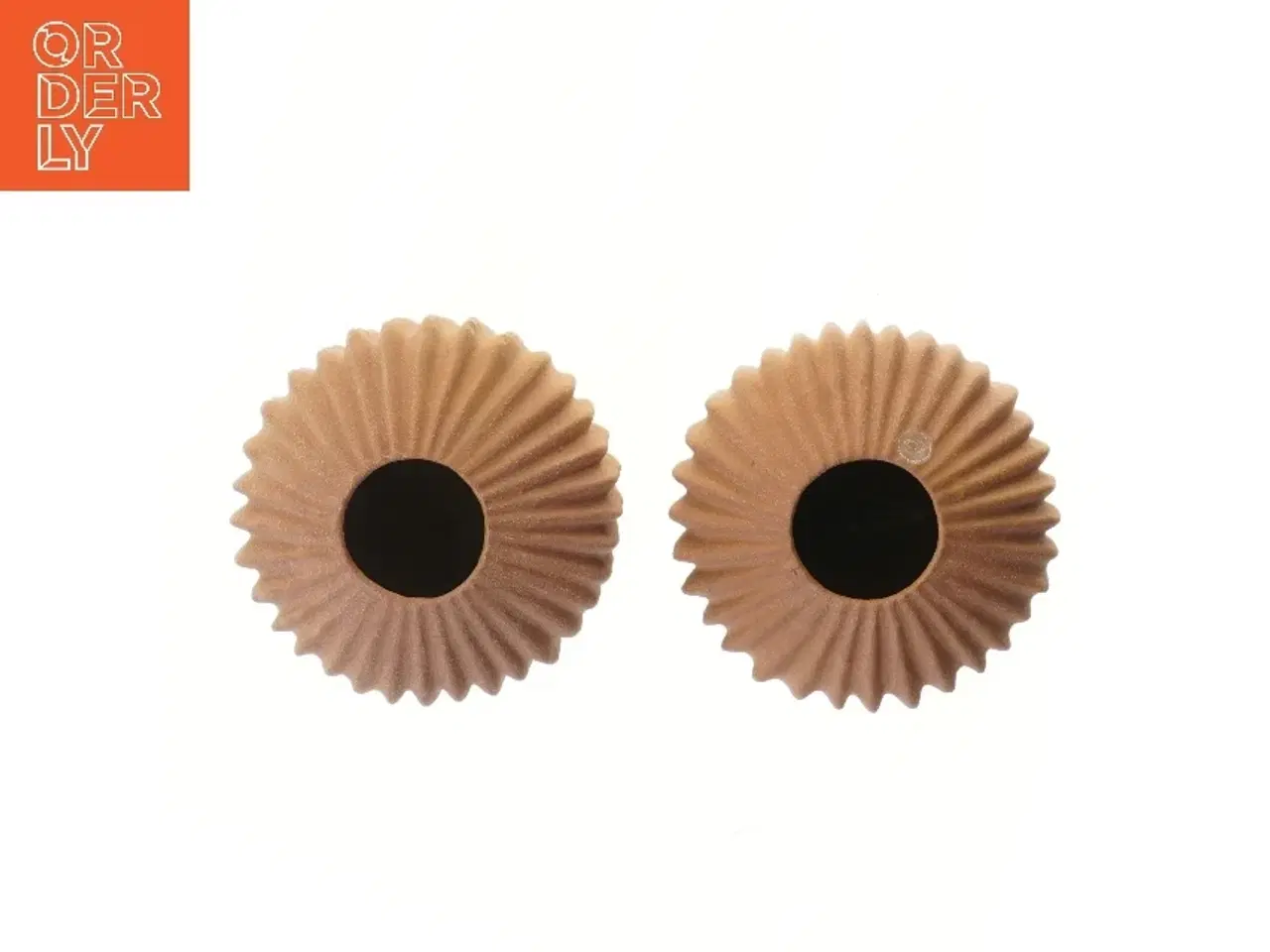 Billede 2 - Rillede keramiske vaser, 2 stk (str. 2 stk 26 cm)