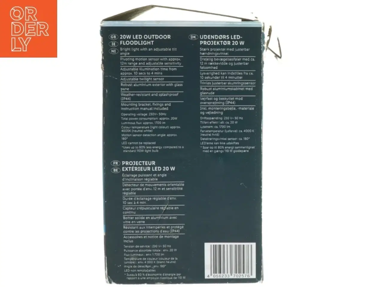 Billede 5 - 20W LED Udendørs Projektør fra Livarnolux (str. 18x15 cm)