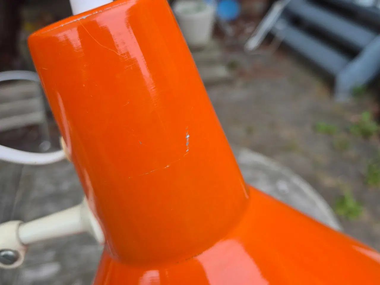 Billede 5 - Solid orange arkitektlampe i klassisk dansk design