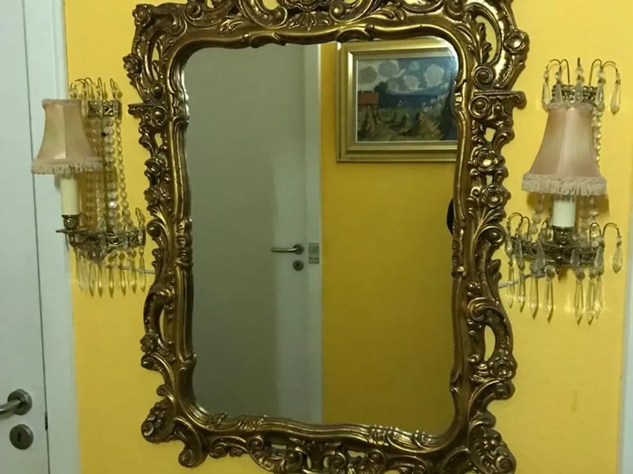 Billede 2 - Vintage Spejl i Barok formet guldramme