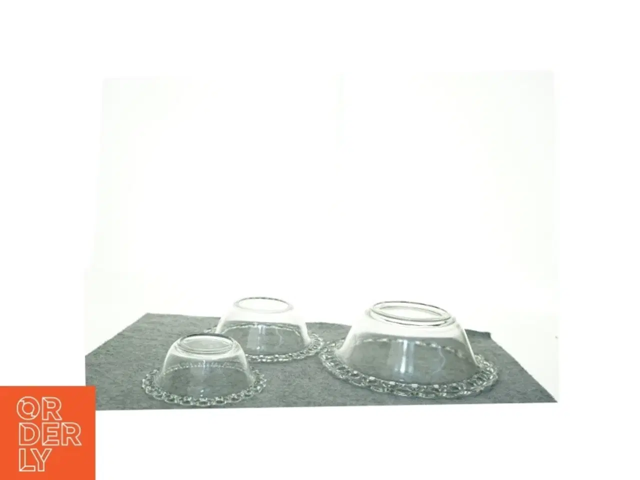 Billede 3 - 3 glasskåle (str. 25 x 8 cm 14 x 5 cm)