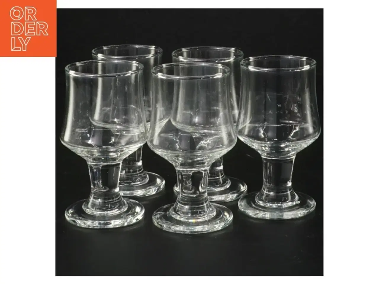 Billede 3 - Sæt med 5 små glas (str. H 9 cm. ø. 4,5 cm)