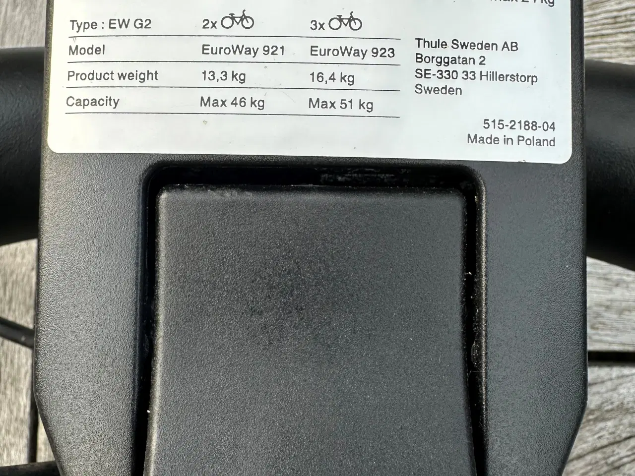 Billede 3 - Thule cykelholder til 3 cykler