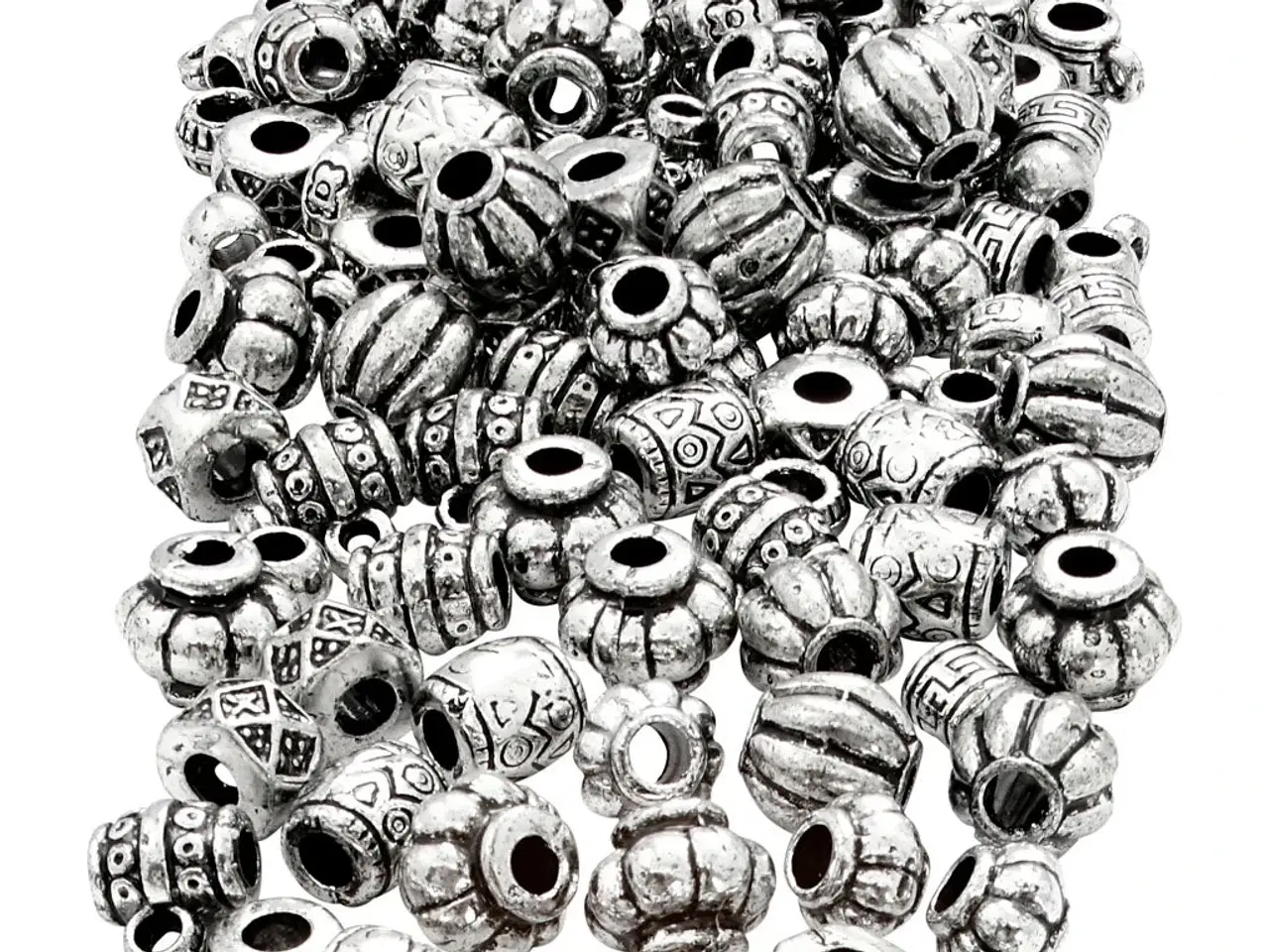 Billede 1 - Perlemix Plastperler 7-11 mm - 200g til Kreative Projekter