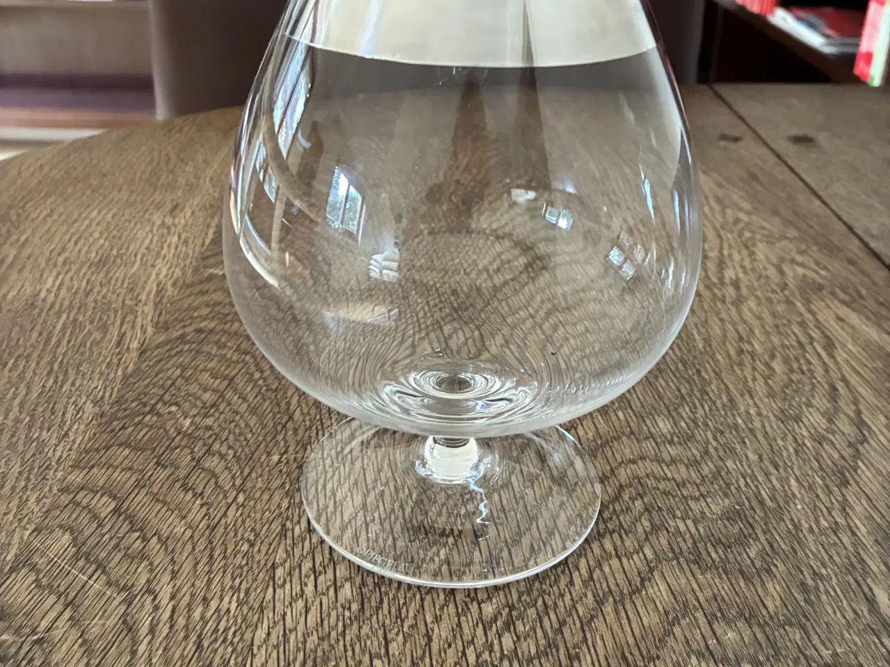 Billede 2 - Cognacglas med sølvkant - 15 cm højt