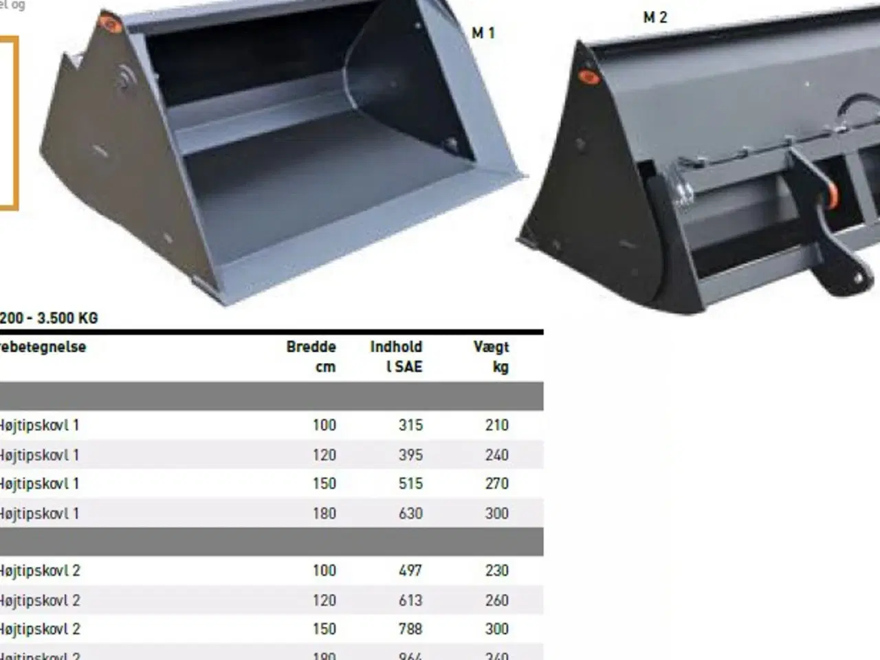 Billede 4 - JST M1 og M2 Højtipskovl