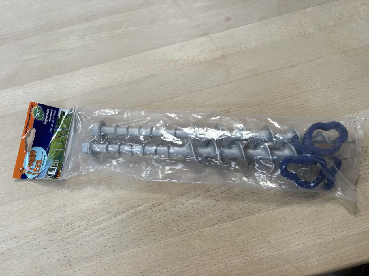 Billede 1 - 2 stk Peggy Peg Jordskrue 31cm Aluminium skruepløk