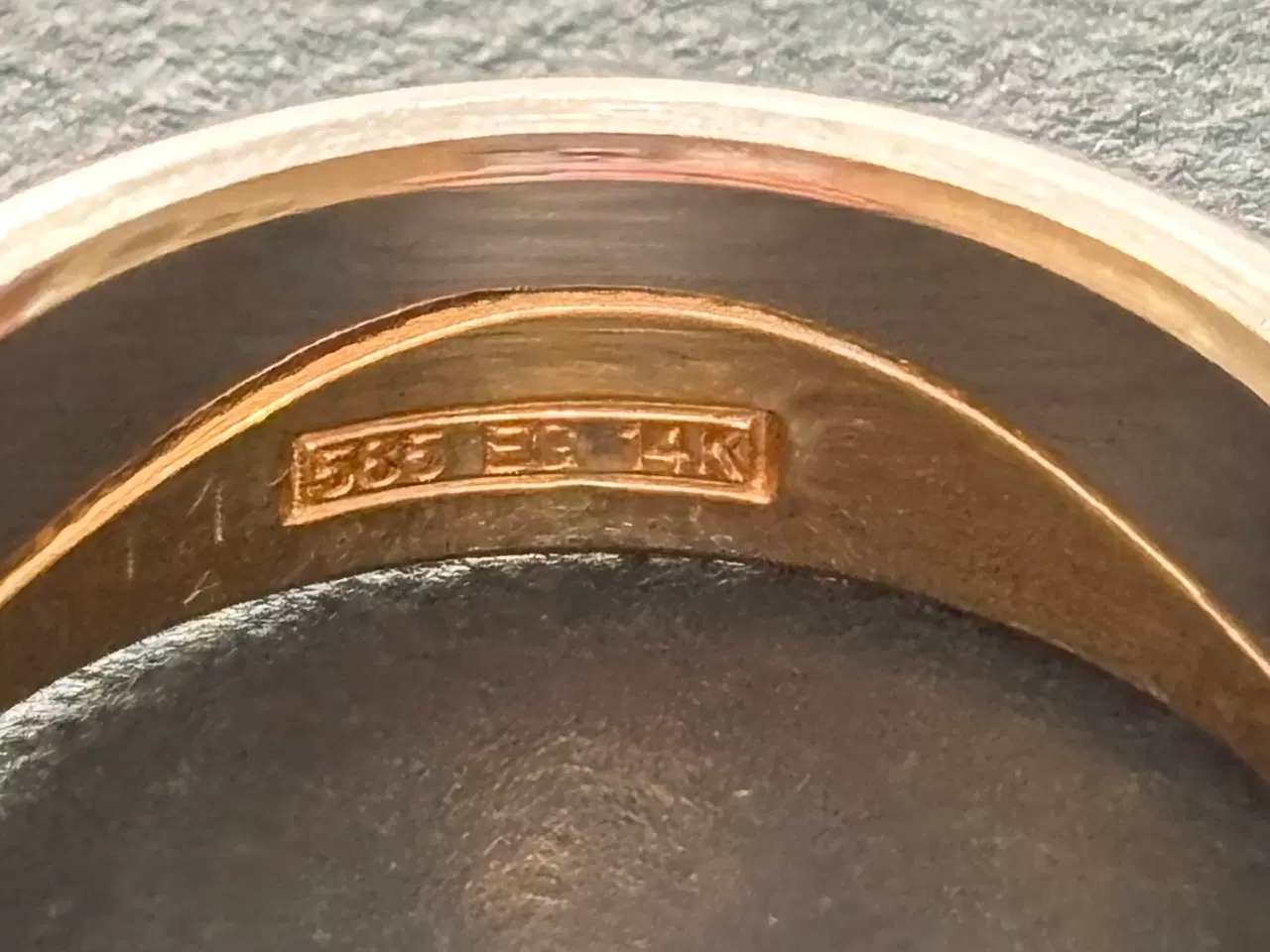 Billede 3 - Erik Graugaard dobbelt ring design i 14 kt.