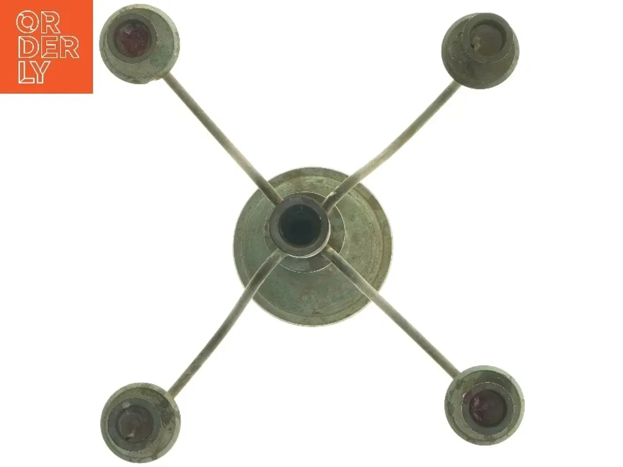 Billede 2 - Antik lysestage med fem arme (str. 35 cm)