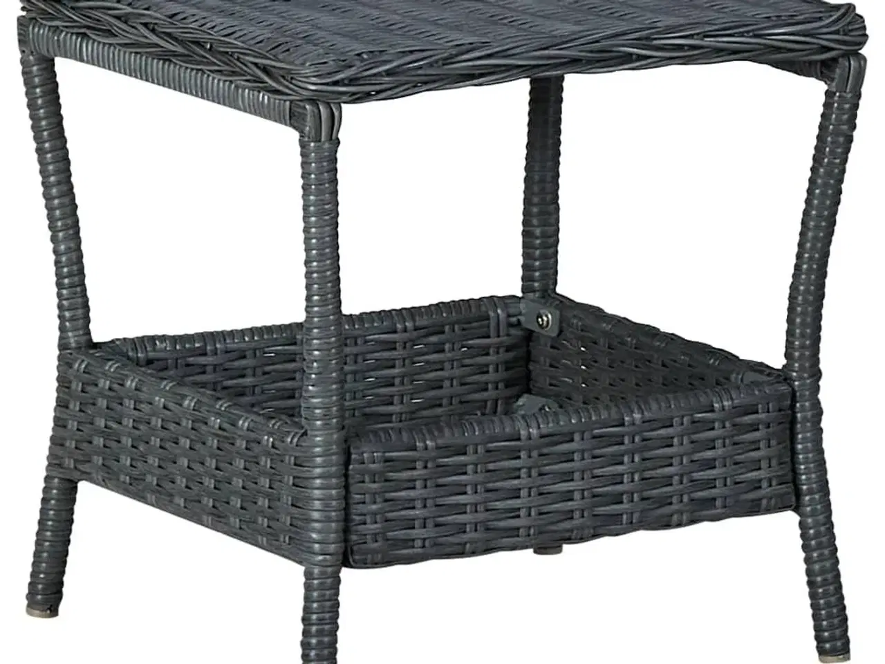 Billede 1 - Havebord 45x45x46,5 cm polyrattan mørkegrå