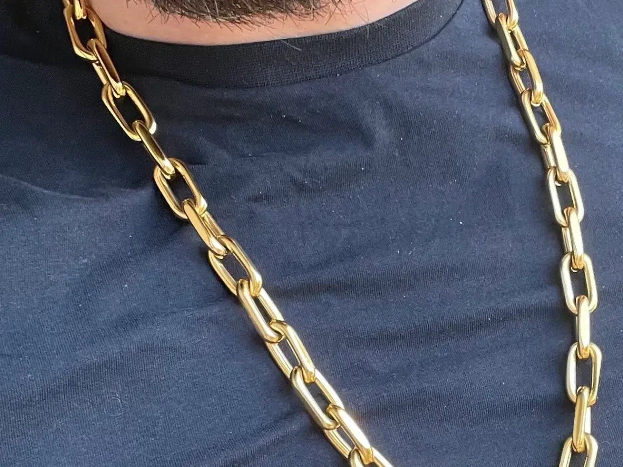 Billede 1 - Guldbelagt ankerkæde 