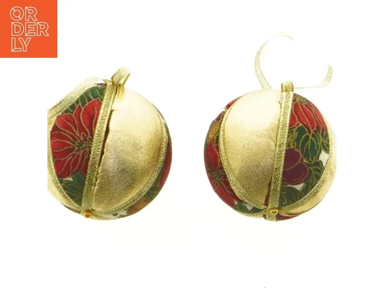 Billede 2 - Stofbeklædte julekugler (str. 5 cm)