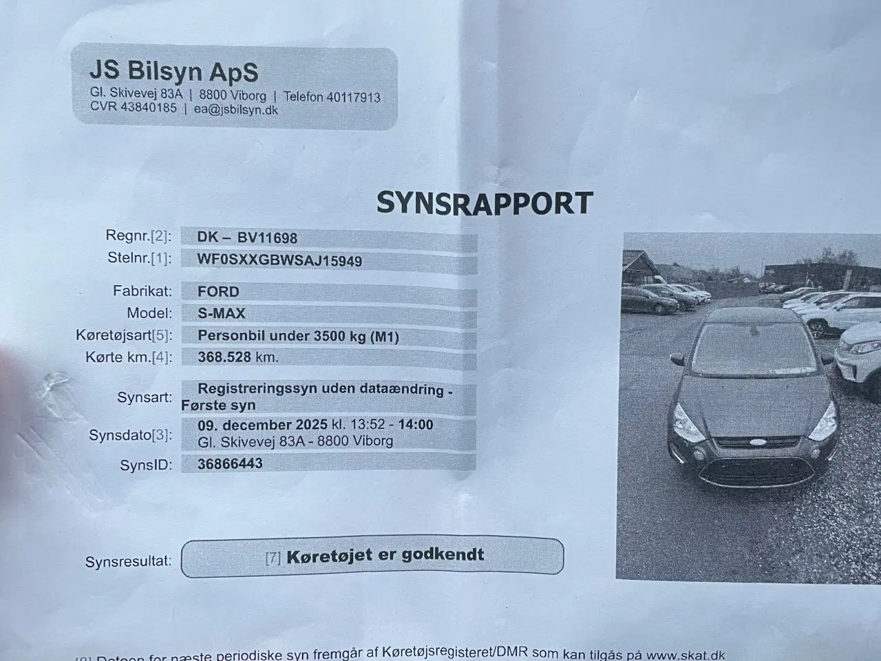 Billede 2 - nysynet Ford s Max automatgear 2.0tdci