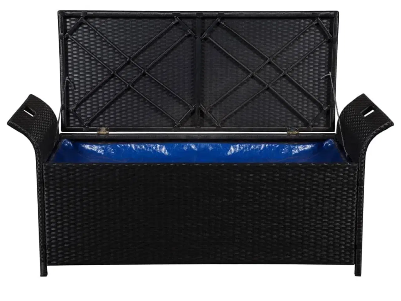 Billede 4 - Opbevaringsbænk med hynde 138 cm polyrattan sort