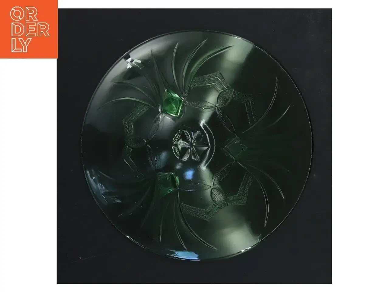 Billede 2 - Grøn glasskål (str. Ø 18 cm)