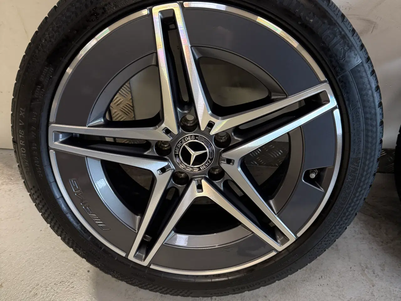 Billede 2 - Originale 18” amg Mercedes alufælge med Conti dæk