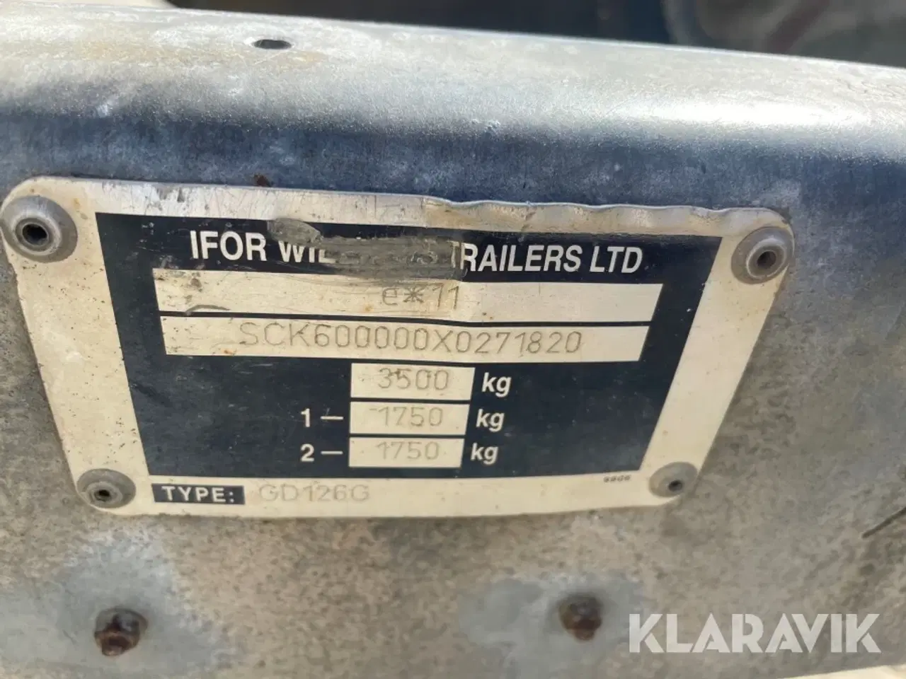 Billede 8 - Maskintrailer IFOR Williams 3500kg