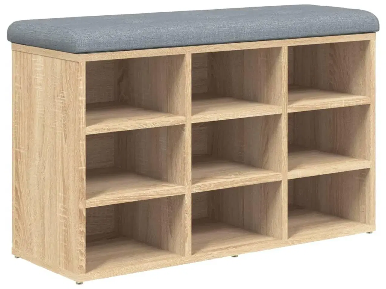 Billede 2 - Skobænk Sonoma eg 82x32x50 cm konstrueret træ