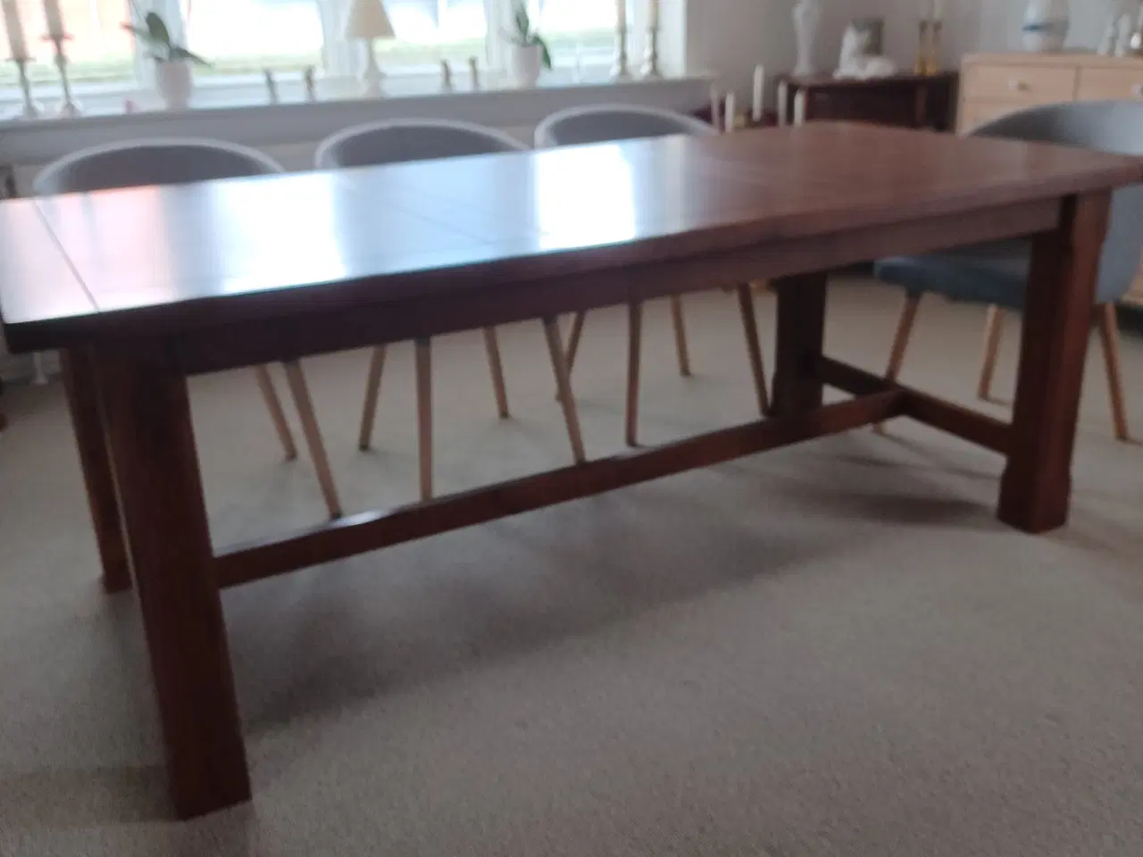 Billede 2 - Spisebord eg med 2 plader