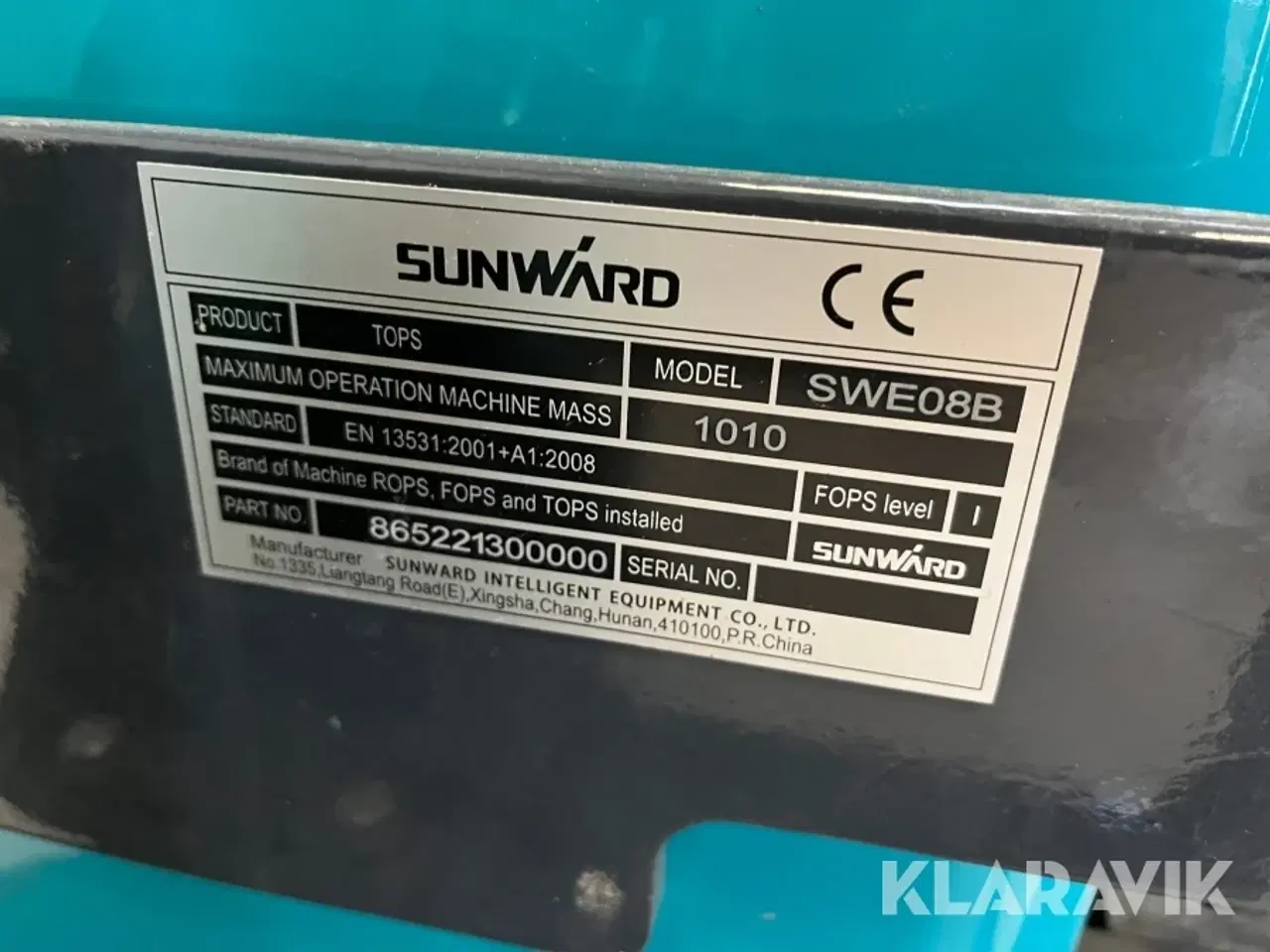 Billede 9 - Gravemaskine Sunward SWE08B