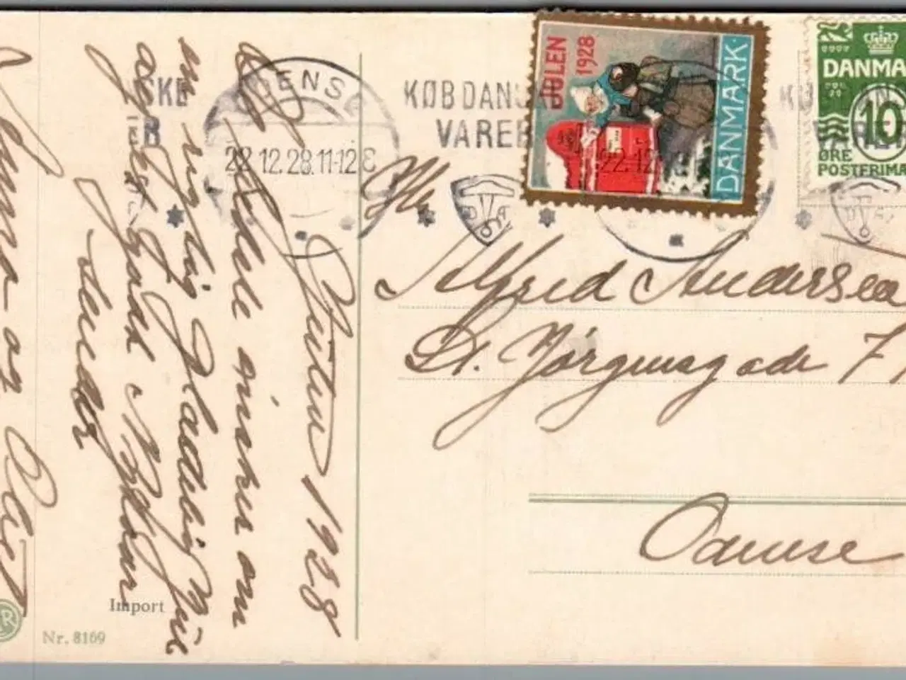 Billede 1 - Julemærke 1928 på Postkort