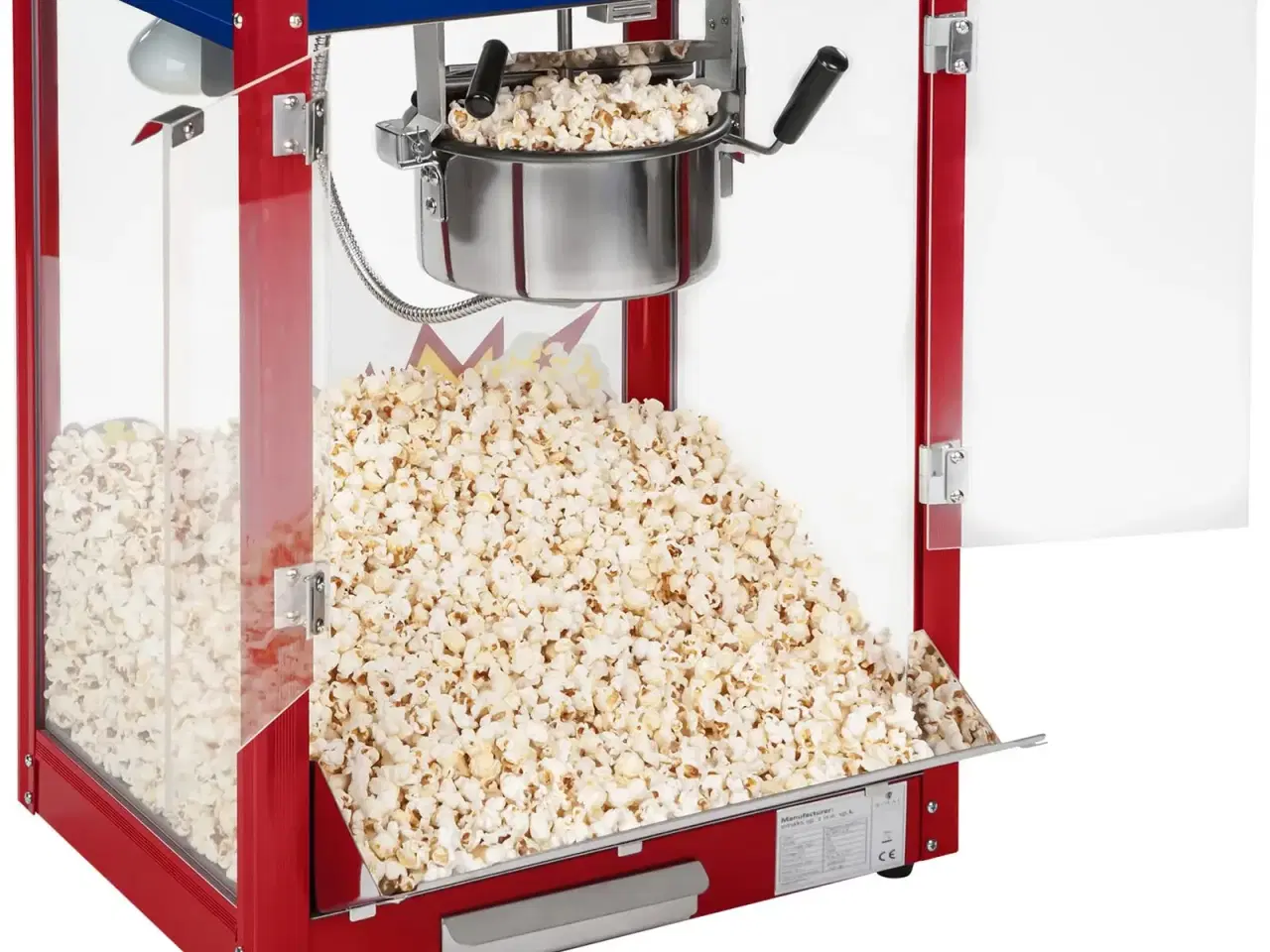 Billede 9 -  Popcornmaskine med vogn USA 88 L – 1600 W – rød