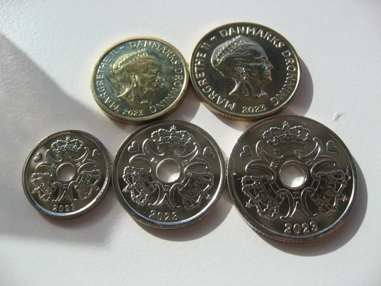 Billede 2 - Nye/Unc 2023 mønter 1.2,5,10,20 kr alle fra rulle