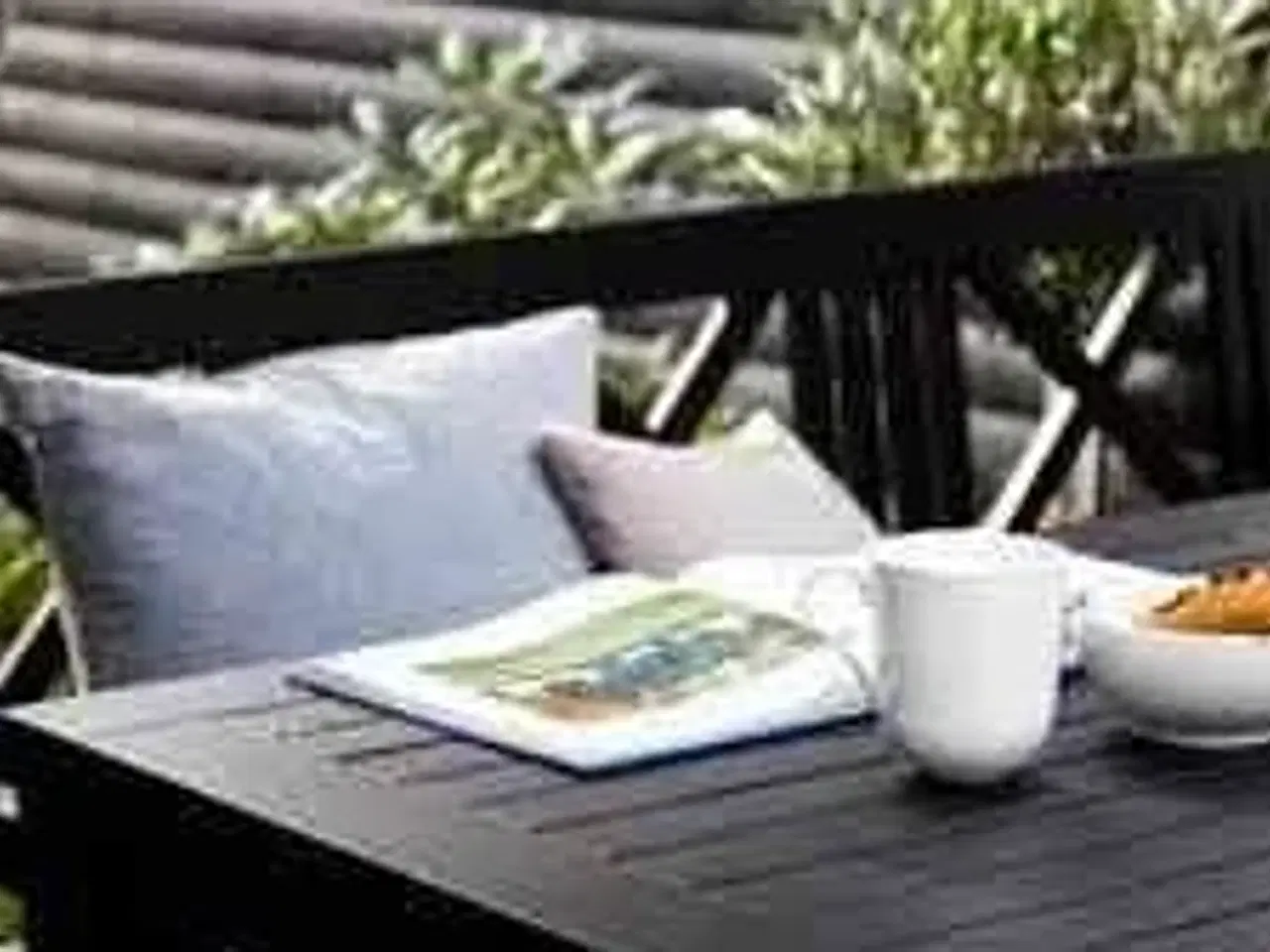 Billede 2 - Cinas Rosenborg havebord, mat sort, 165 x 80 cm