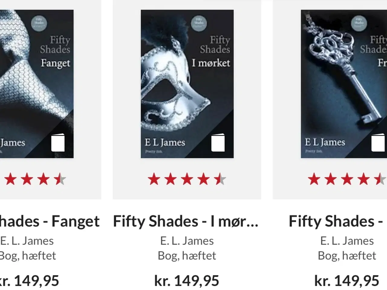 Billede 1 - Fifty Shades  3 bøger