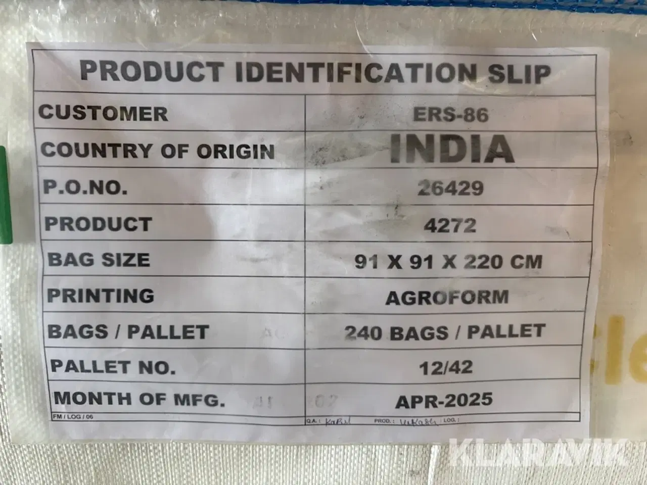 Billede 8 - Big bag sække Storm 5 paller med 240 styk på hver.