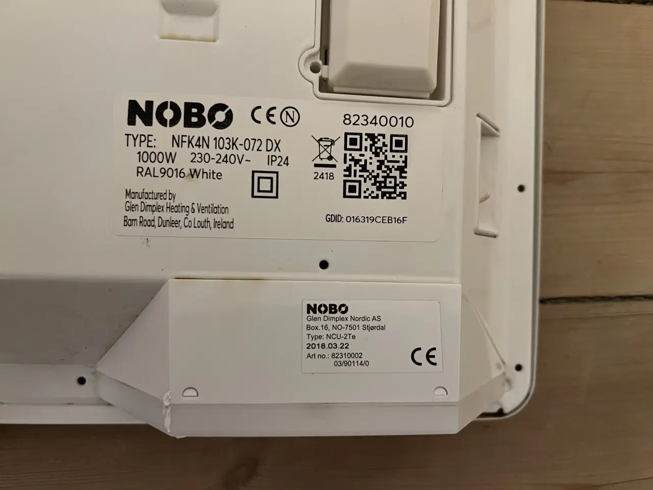 Billede 3 - Nobø el-radiator 1000W