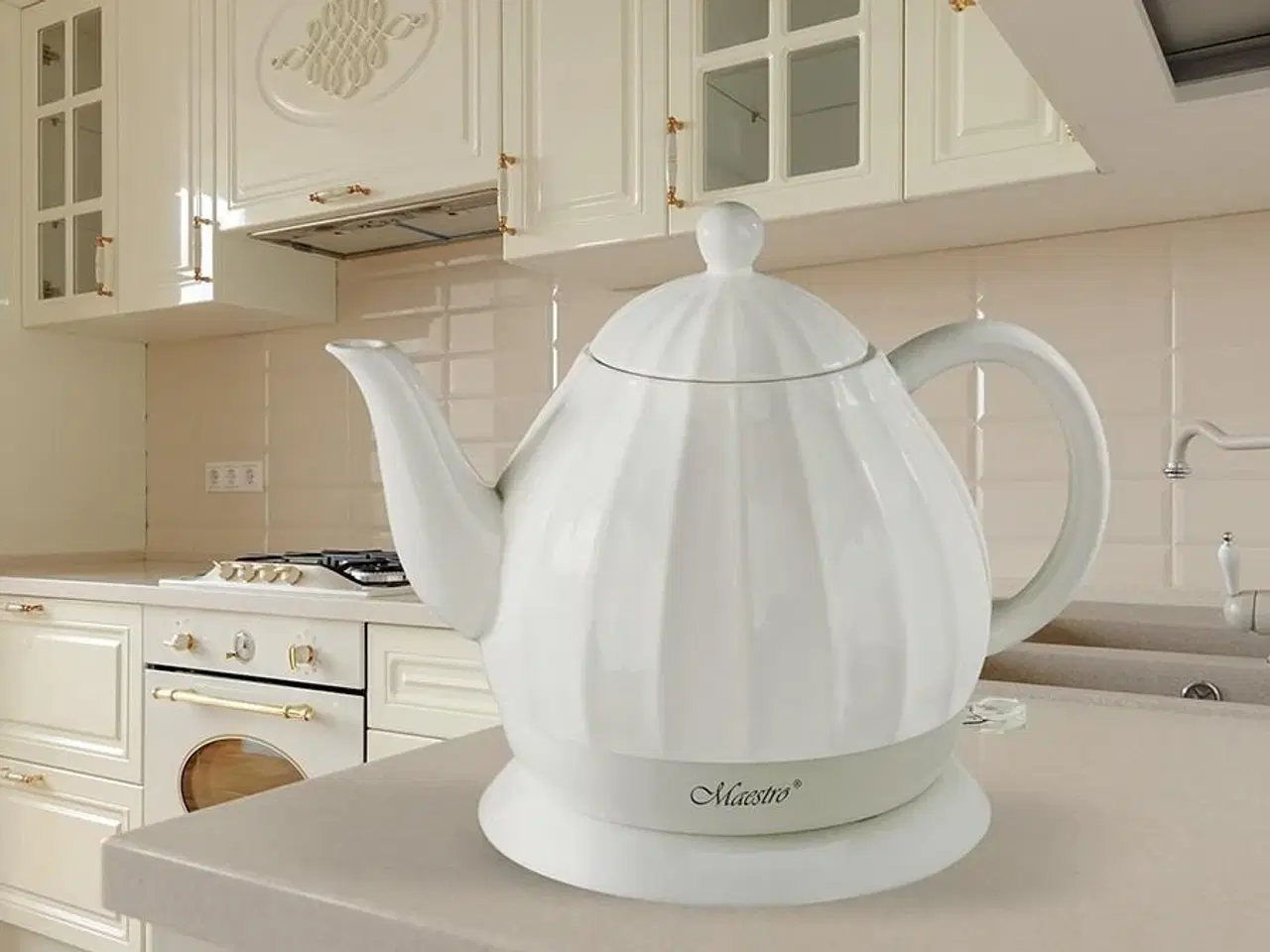 Billede 5 - Elkedel Maestro MR-070 1,2 l – keramisk, 1.200 W, hvid