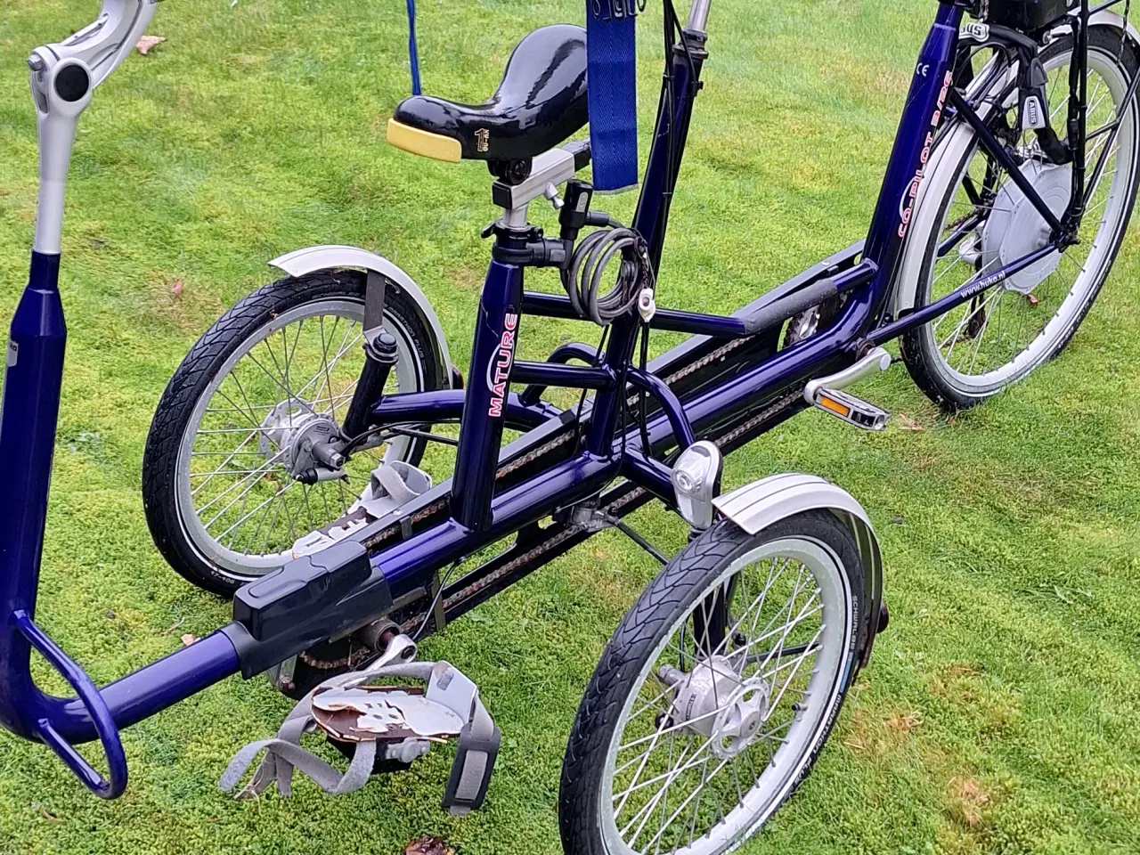 Billede 4 - 3 hjulet tandemcykel - copilot 3 fra Huka