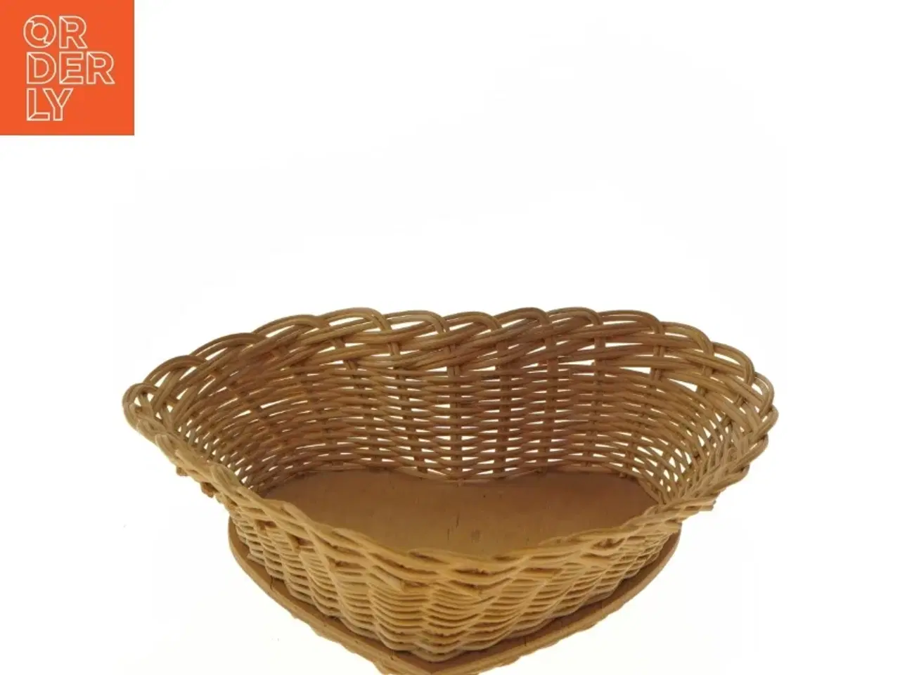 Billede 3 - Hjerteformet flettekurv (str. Ø 22x7 cm)