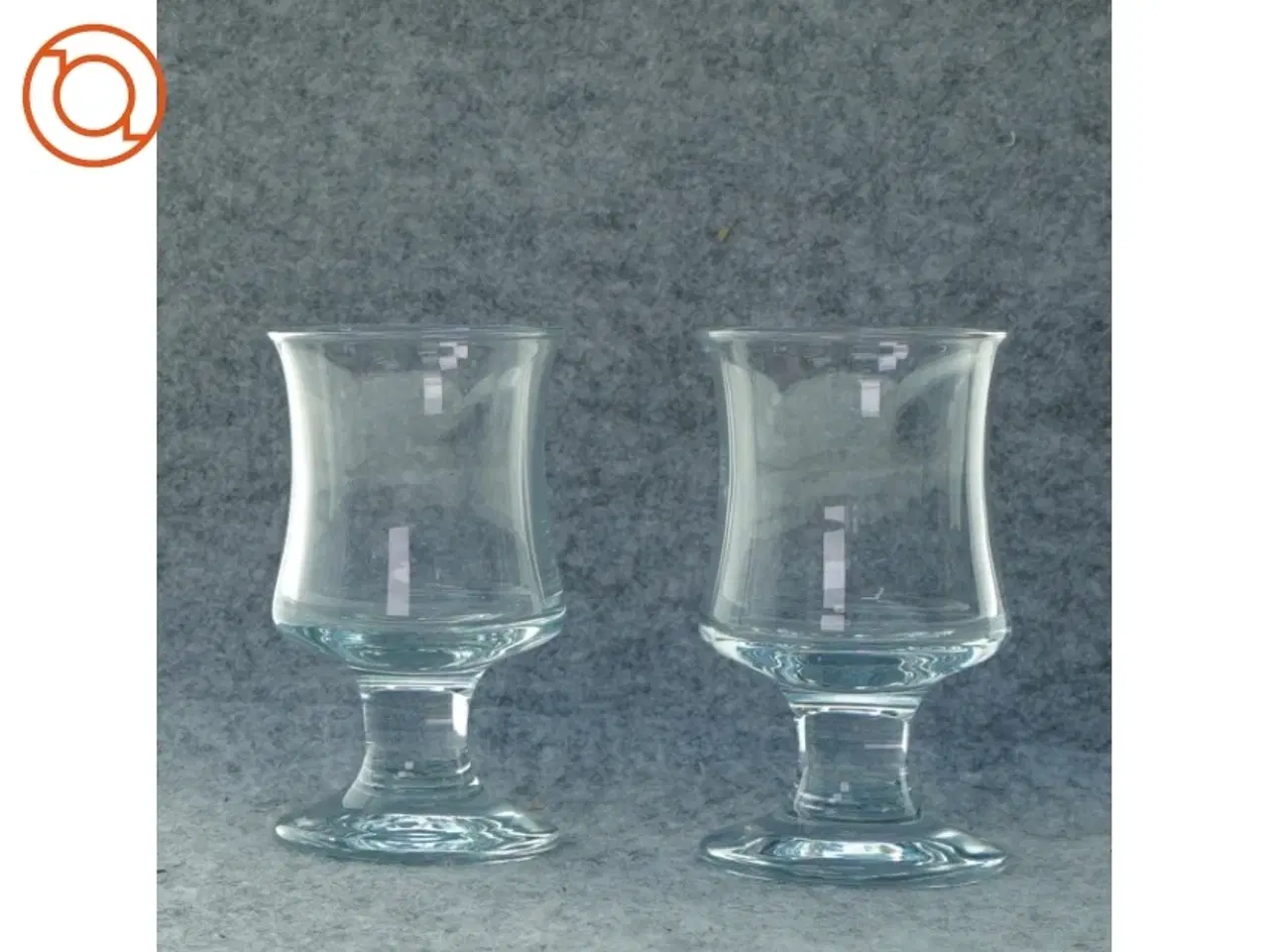 Billede 1 - 2 skibsglas fra Holmegaard (str. 15 x 9 cm)