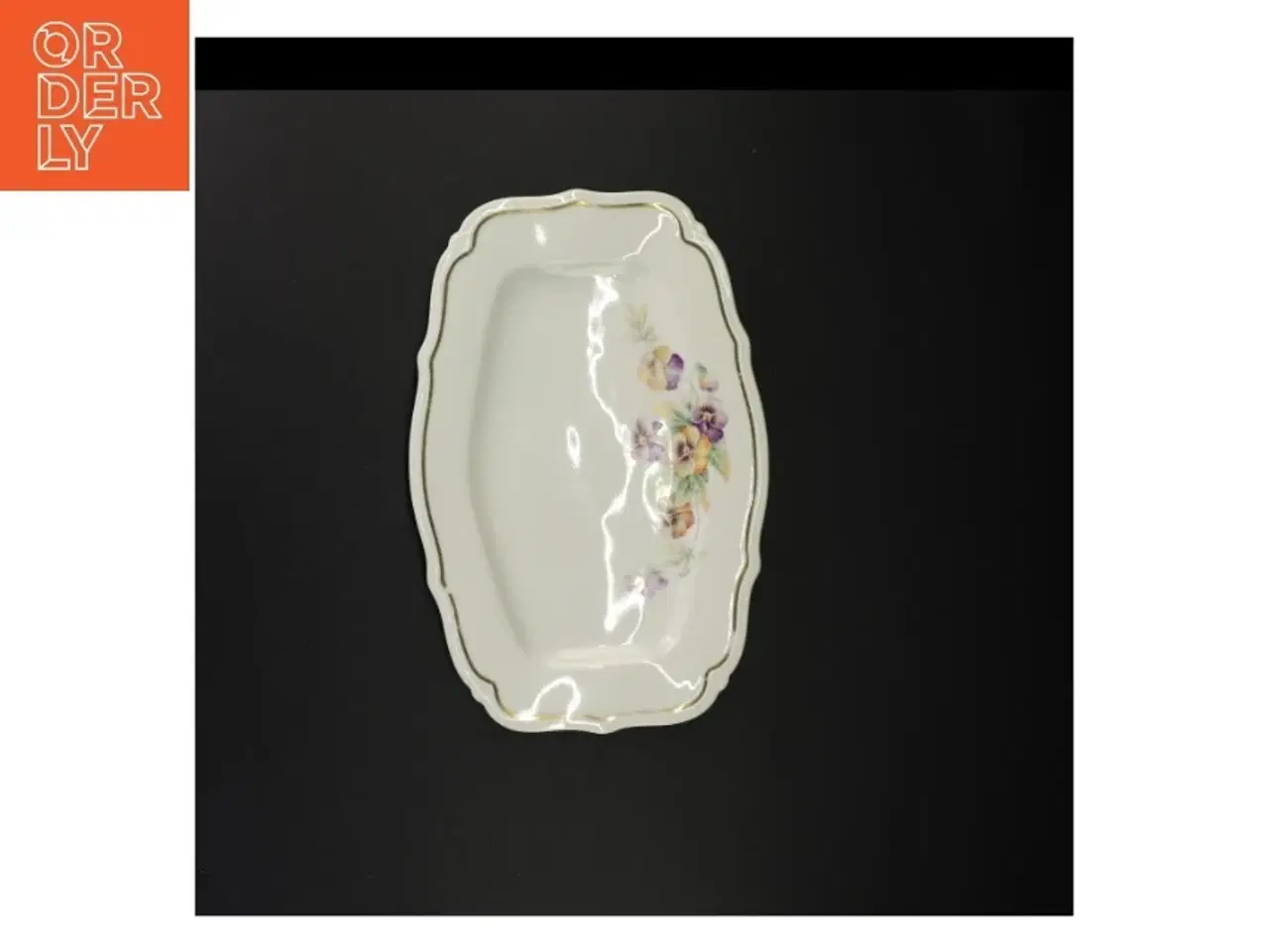 Billede 4 - Porcelænsfad med blomstermotiv fra Bavaria (str. 28 x 19 cm)