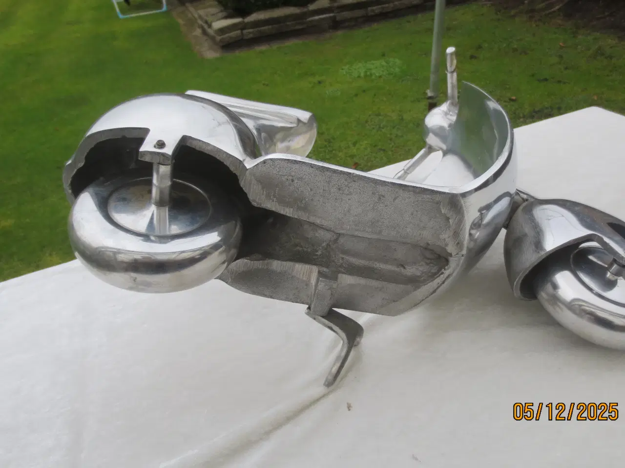 Billede 7 - 1 stk Model Vespa Scooter i Rustfri stål