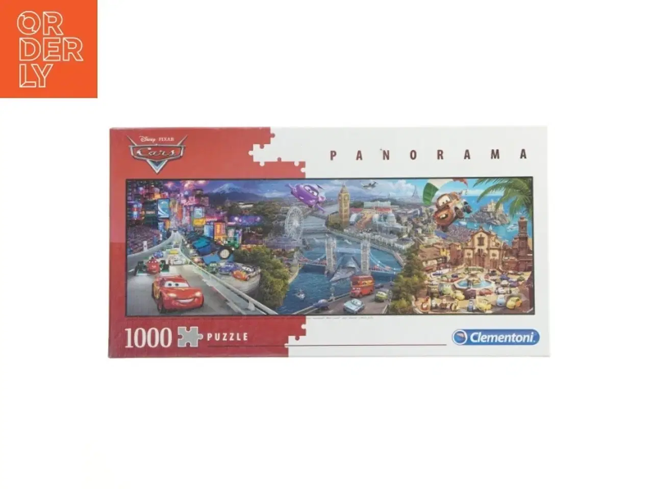 Billede 1 - Disney Pixar Cars Panorama Puslespil fra Clementoni (str. 1000 brikker)