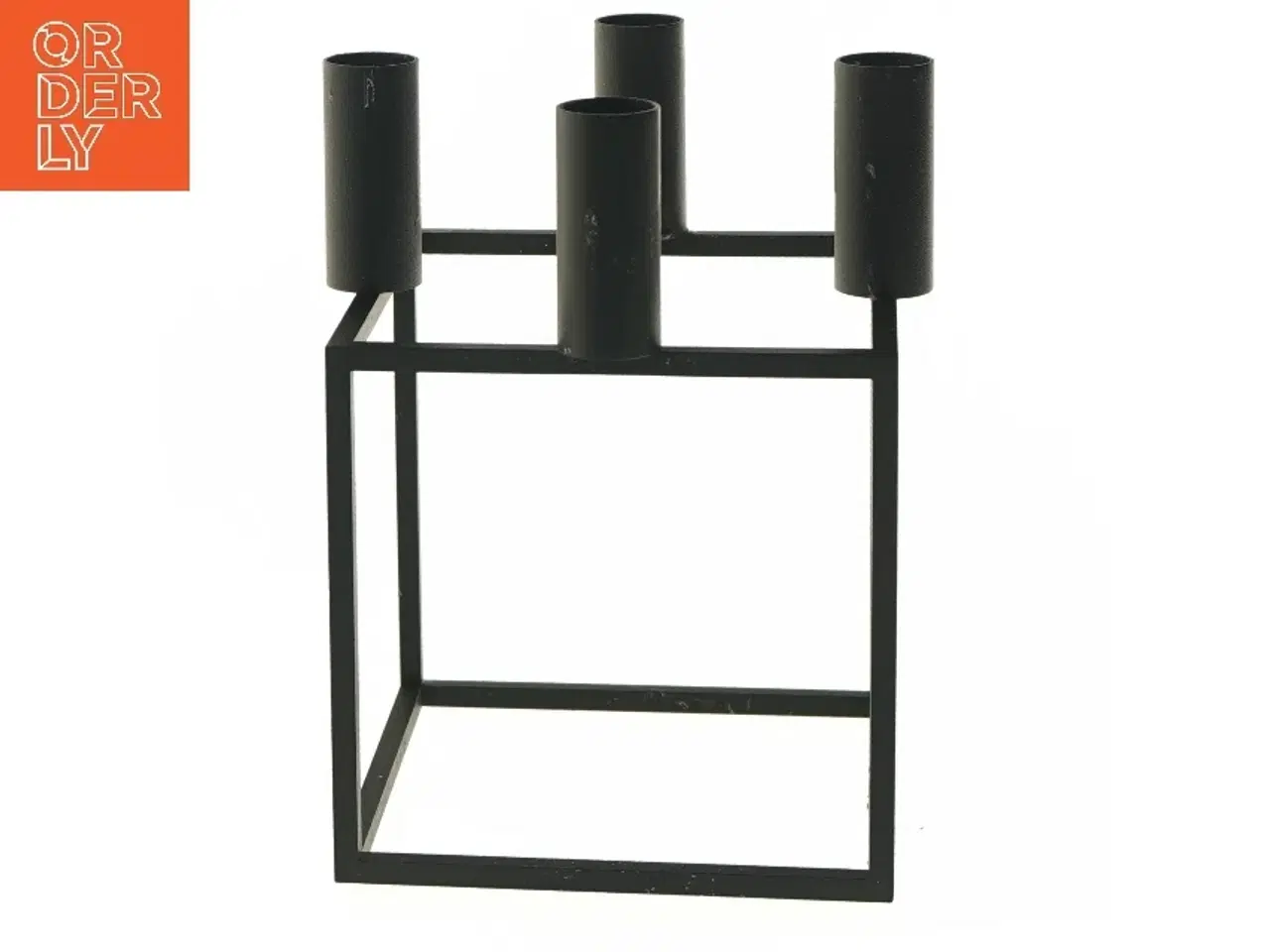 Billede 1 - Kubus  lysestage (str. 20x14 cm) i støbejern.