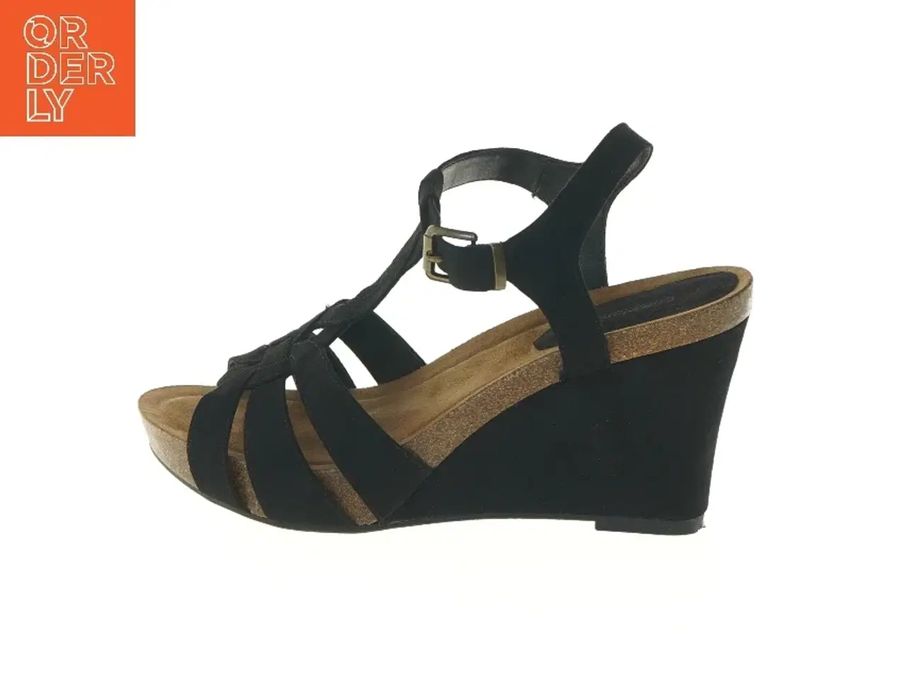 Billede 1 - Sort kilehælsandaler størrelse 41 fra Graceland (str. 41 )
