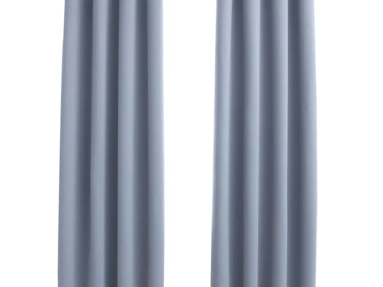 Billede 2 - Mørklægningsgardiner 2 stk. med metalringe 140 x 175 cm grå