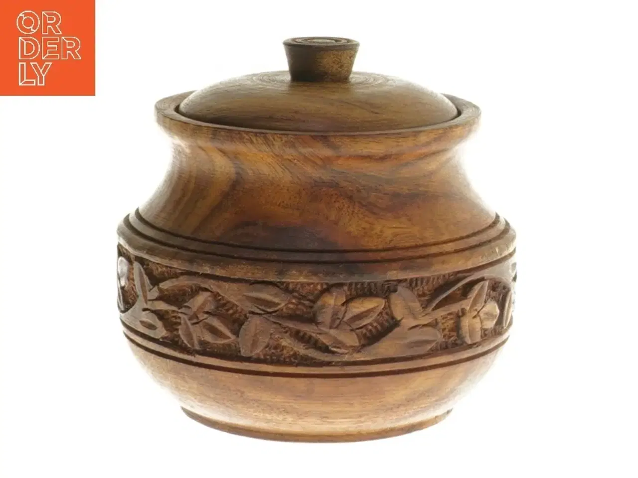 Billede 1 - Trækrukke med låg (str. Ø 8 cm længde 8 cm)