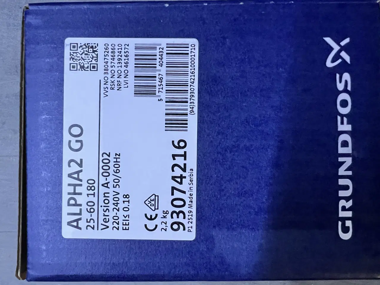 Billede 4 - Grundfos Alpha2 GO (WiFi ) 25-60 180 Helt ny
