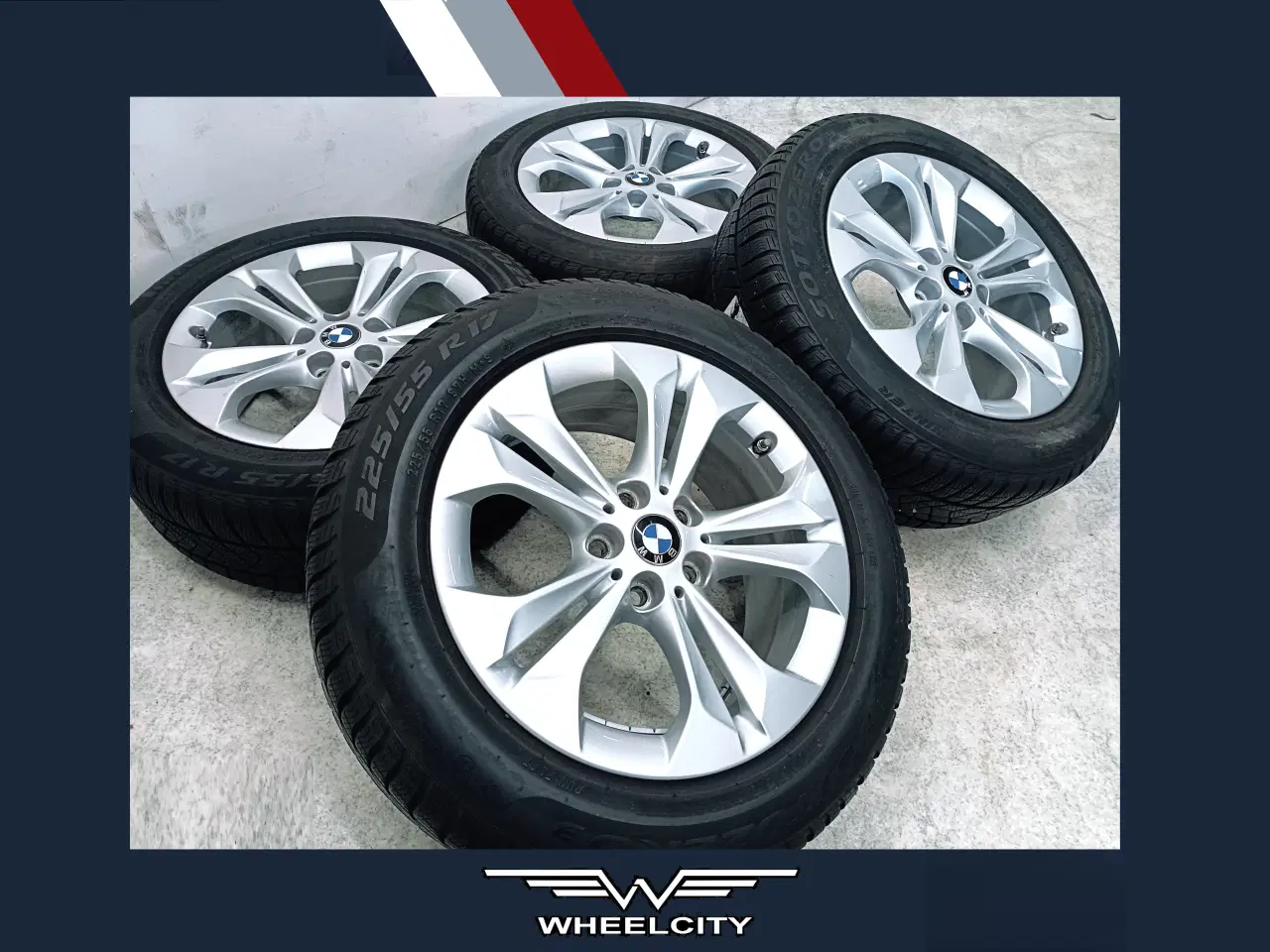 Billede 1 - 5x112 17" ET52 nav 66,6ø BMW vintersæt inkl.TPMS