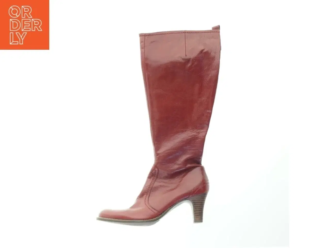 Billede 1 - Billi Bi-støvler i rød læder (str. 39 )