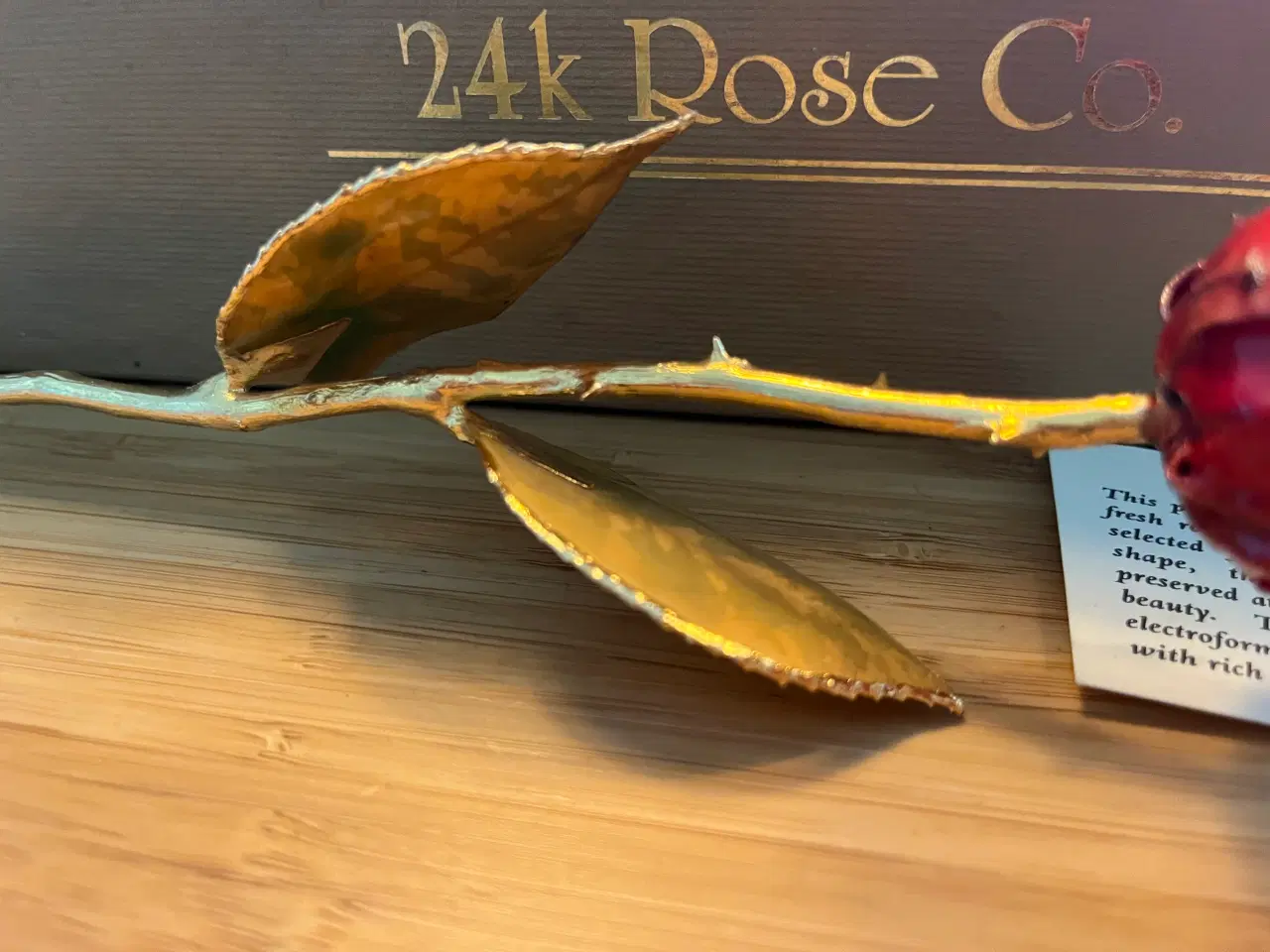 Billede 4 - 24 K forgyldt Rose i æske med certifikat