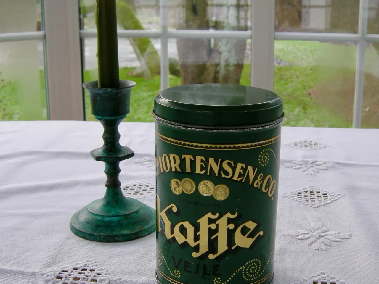 Billede 7 - L. H. MORTENSEN & CO. KAFFE VEJLE , Kaffedåse +ske